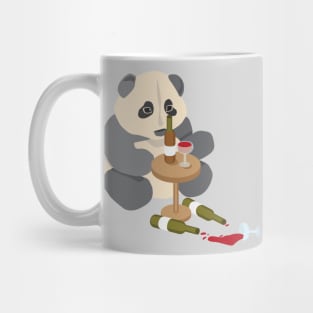 Cute panda loves wine Mug